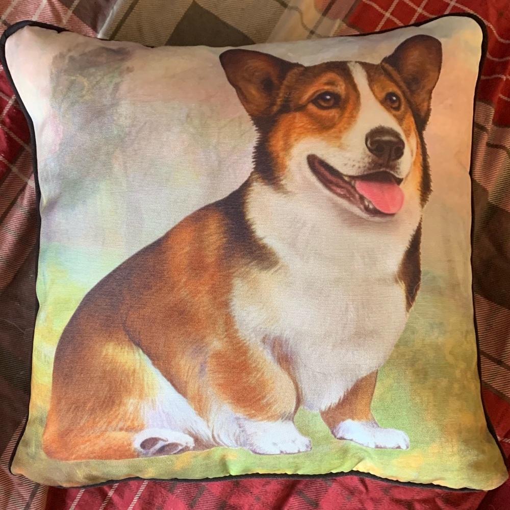 Corgi accent pillow